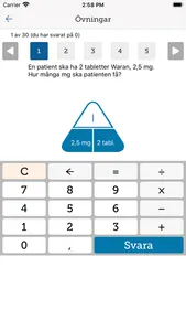 Säker läkemedelsberäkning screenshot 1
