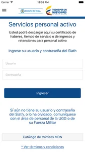Mindefensa Colombia screenshot 2