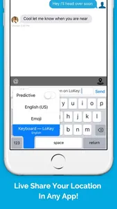 LoKey - The Location Sharing Keyboard screenshot 0