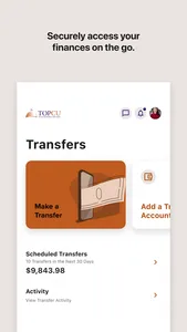 TOPCU Mobile Banking screenshot 1