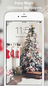 Xmas Themes for iOS 9 - Magic Christmas Wallpapers with Santa Claus & New Year screenshot 0