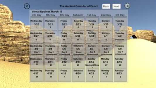 Ancient Enoch Calendar screenshot 1