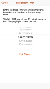 Ro To Sleep:A Roku Sleep Timer screenshot 1