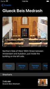 Zmanim for YU screenshot 1