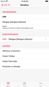Tabelas da Saúde: CID-10, TUSS screenshot 1