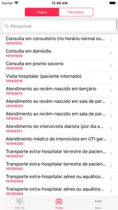 Tabelas da Saúde: CID-10, TUSS screenshot 2