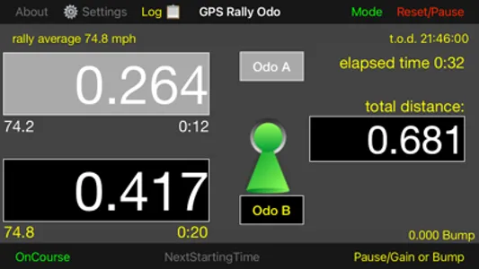 GPS Rally Odometer screenshot 1