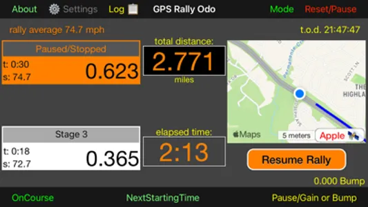 GPS Rally Odometer screenshot 4