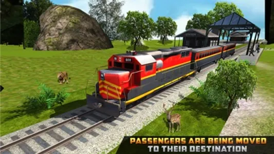Jungle Train driving : Passenger transport Game screenshot 3