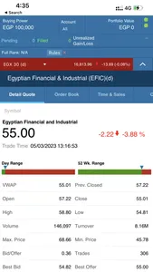 1st investor EGX screenshot 3