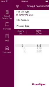 TracPipe UK Sizing & Reference screenshot 1