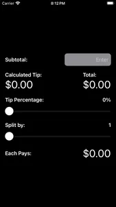 CleanTip: Tip Calculator screenshot 0