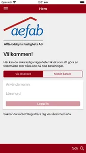 AEFAB Bostadsapp screenshot 0