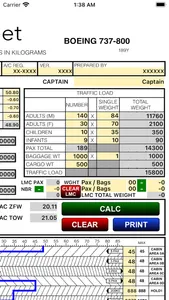 B738 LOADSHEET T&B 189 4z PAX screenshot 2