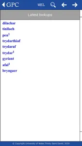 GPC Geiriadur Welsh Dictionary screenshot 9