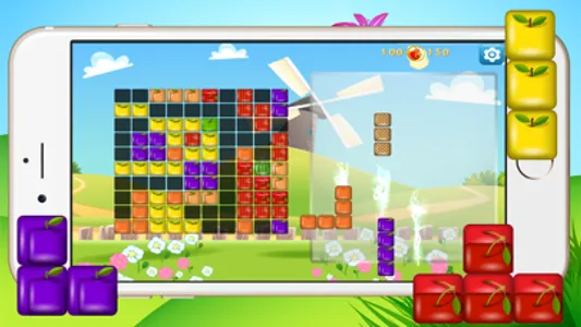 Block Puzzle Legend - Tasty Fruit and torrid blaze Bricks screenshot 1