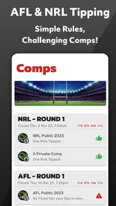 AFL & NRL Tipping - One Pick screenshot 0