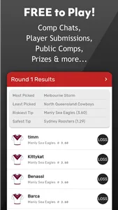 AFL & NRL Tipping - One Pick screenshot 4