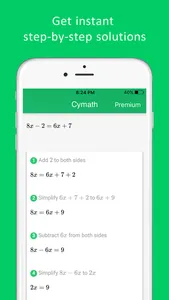 Cymath - Math Problem Solver screenshot 1