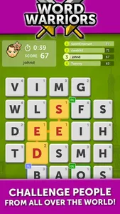 Word Warriors - Realtime Online Word Battles for 2 Players screenshot 1