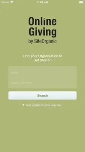 SiteOrganic Online Giving screenshot 0