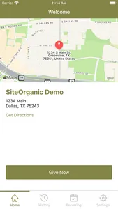 SiteOrganic Online Giving screenshot 2