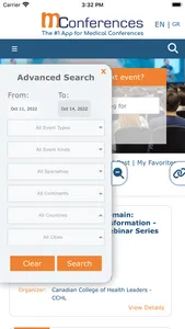 mConferences Medical Events screenshot 1