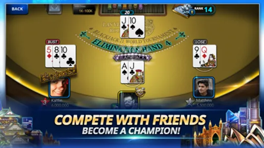 Blackjack 21-World Tournament screenshot 1