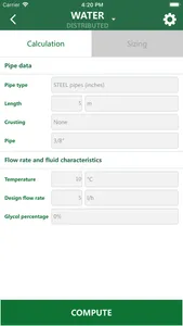 Caleffi Pipe Sizer screenshot 1