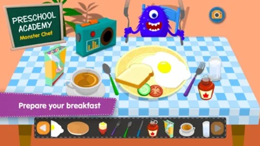 Monster Chef - Baking and cooking with cute monsters - Preschool Academy educational game for children screenshot 2