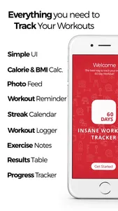 Insane 60 Day Workout Tracker screenshot 1