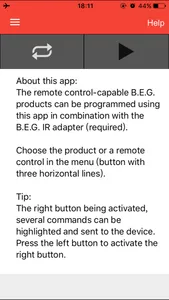 B.E.G. Controls®Remote control screenshot 1