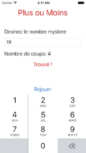 Plus ou Moins : Devinez le nombre mystère screenshot 0
