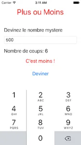 Plus ou Moins : Devinez le nombre mystère screenshot 2