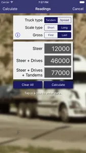 Truck Scale Calculator screenshot 1