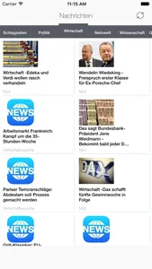 Nachrichten Feeds: Schlagzeilen, Politik, Wirtschaft, Netzwelt, Wissenschaft, Unterhaltung, Gesundheit & Sport screenshot 0