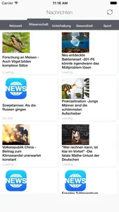 Nachrichten Feeds: Schlagzeilen, Politik, Wirtschaft, Netzwelt, Wissenschaft, Unterhaltung, Gesundheit & Sport screenshot 1