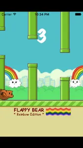 Flappy Bear - Rainbow Edition screenshot 1