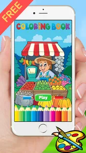 Farm & Animals coloring book - drawing free game for kids screenshot 0