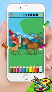 Farm & Animals coloring book - drawing free game for kids screenshot 2