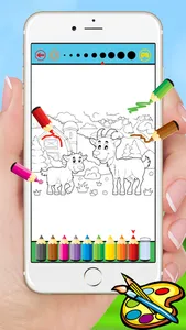 Farm & Animals coloring book - drawing free game for kids screenshot 3