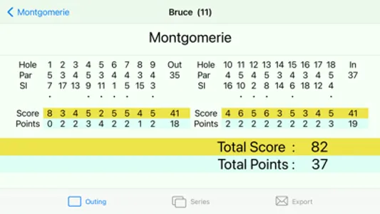 Golf Outing and Series Scorer screenshot 2