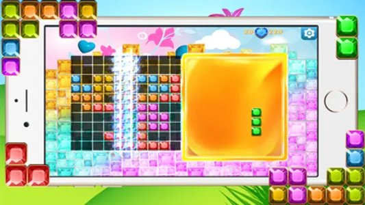 Diamond Block Launcher Legend - Jewel and Torrid Blaze of Crystal Bricks screenshot 1