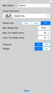 Bicycle Tire Pressure screenshot 3