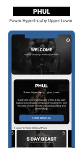 PHUL - Split workout routine screenshot 0