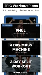 PHUL - Split workout routine screenshot 1