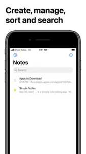 Simple Notes. screenshot 1