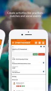 SportMember - Mobile team app screenshot 1