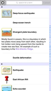 Plate Tectonics Visual Glossary and Atlas screenshot 1