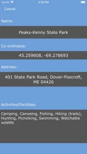 Maine State Parks map! screenshot 1